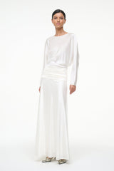 FREDA SILK DRESS IVORY - STAUD outlet