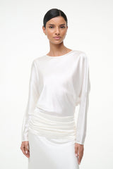 FREDA SILK DRESS IVORY - STAUD outlet