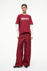 JUNIOR LONG SLEEVE TEE IVORY DEEP RED - STAUD sale