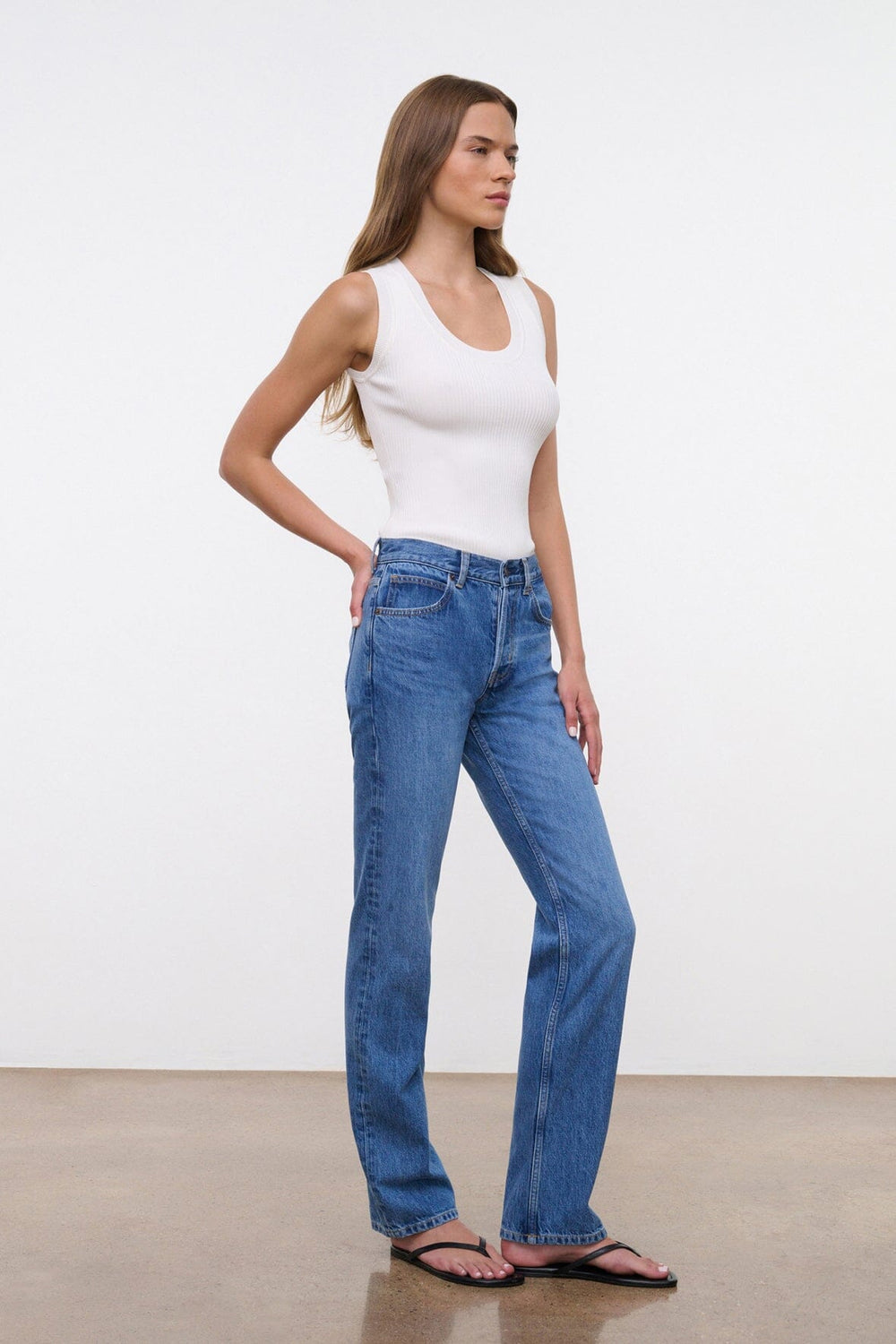 TEDDY STRAIGHT JEAN VINTAGE WASH - STAUD for sale