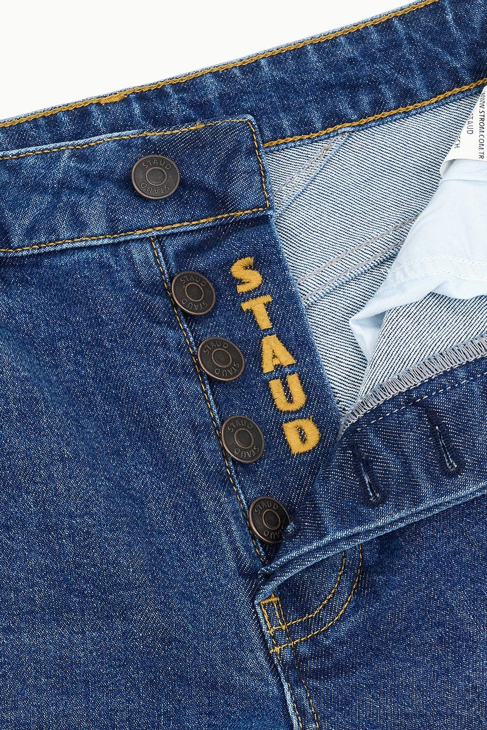 TEDDY STRETCH STRAIGHT JEAN STONE BLUE - STAUD near me