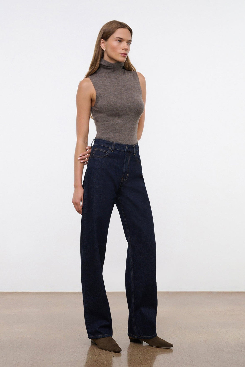 LEO HIGH RISE JEAN INDIGO - STAUD US
