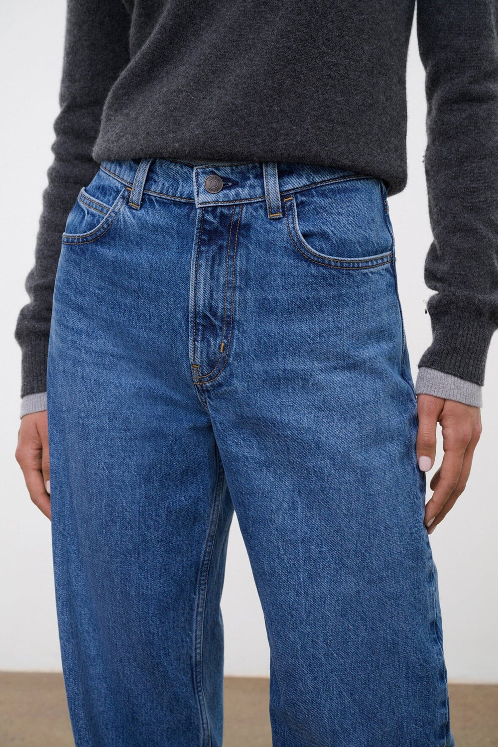 LEO HIGH RISE JEAN VINTAGE WASH - STAUD outlet