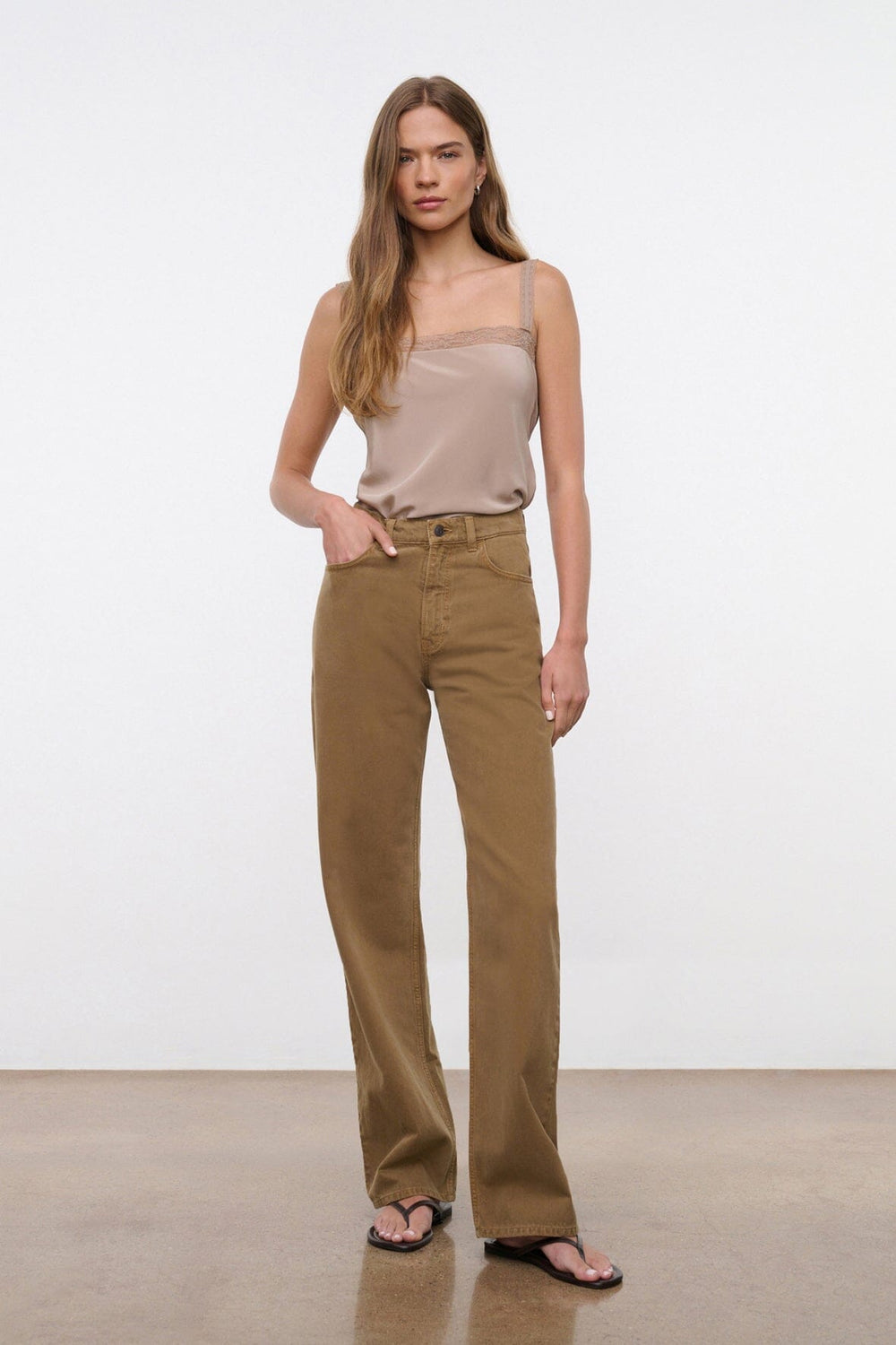 LEO HIGH RISE JEAN PORTOBELLO - STAUD US
