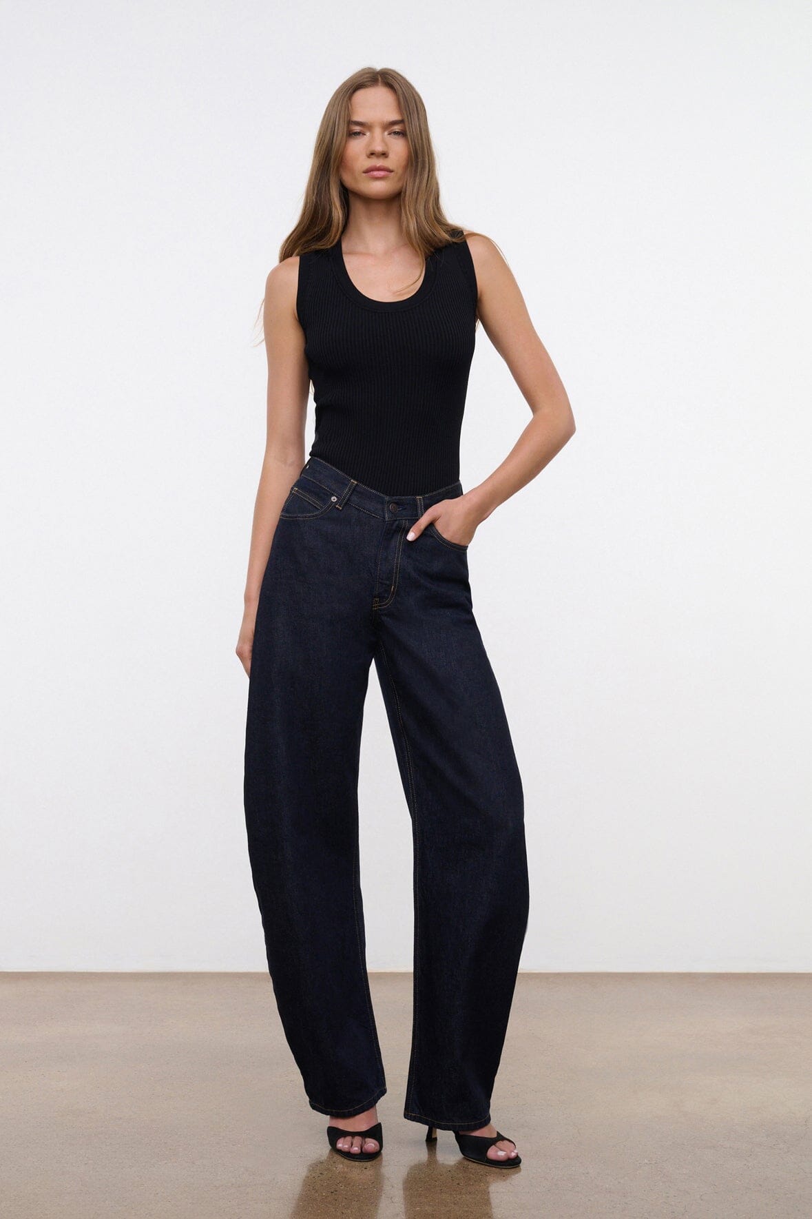 JACKSON BARREL JEAN INDIGO - STAUD sale
