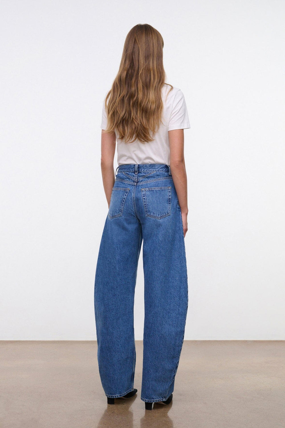 JACKSON BARREL JEAN VINTAGE WASH - STAUD sale