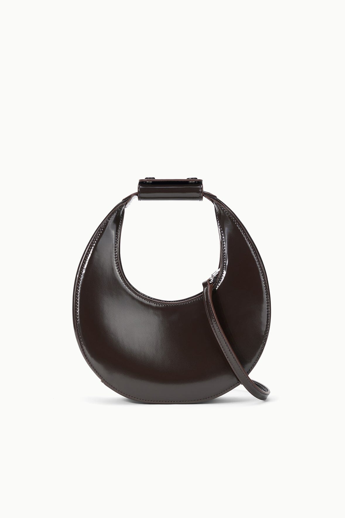 MINI MOON BAG ESPRESSO LEATHER - STAUD online