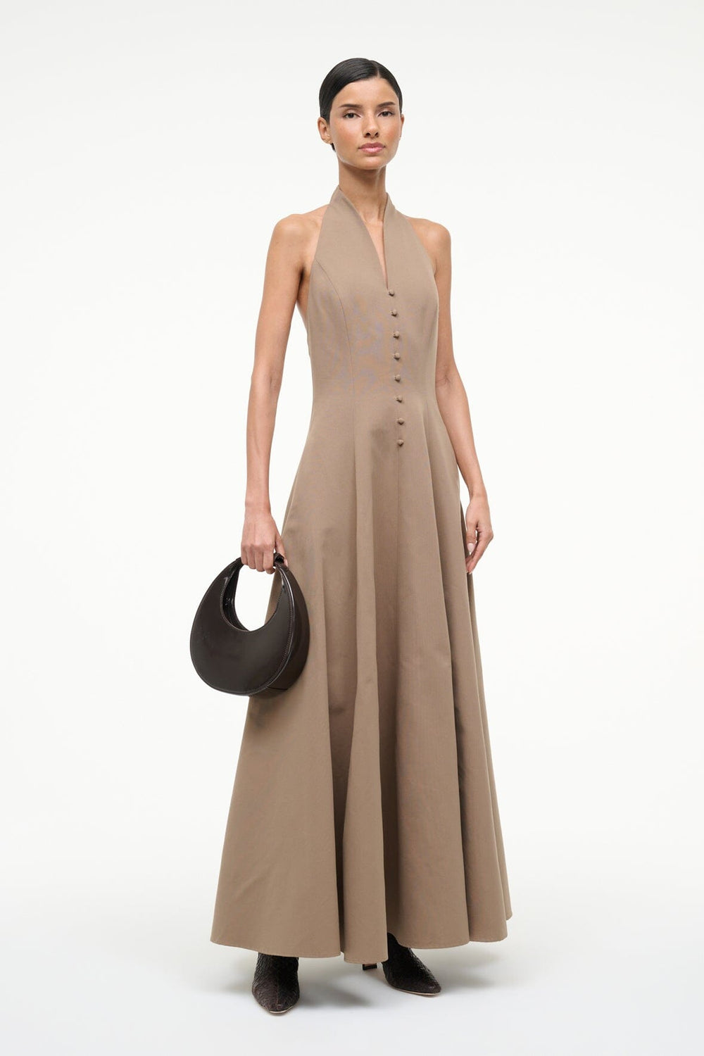 MINI MOON BAG ESPRESSO LEATHER - STAUD online
