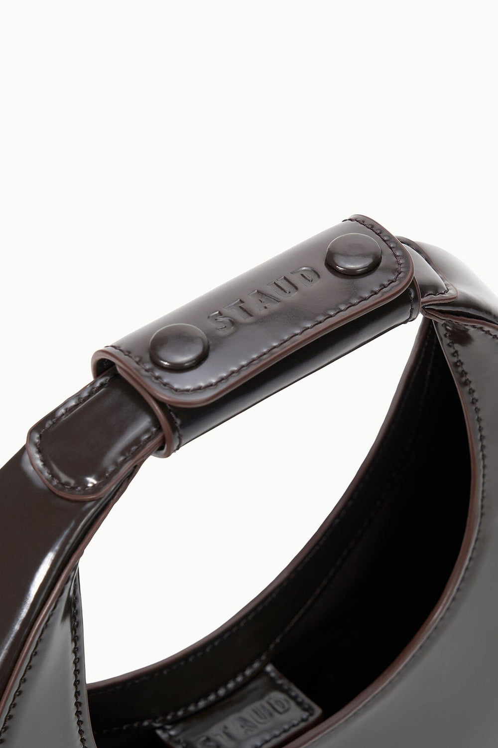 MINI MOON BAG ESPRESSO LEATHER - STAUD online