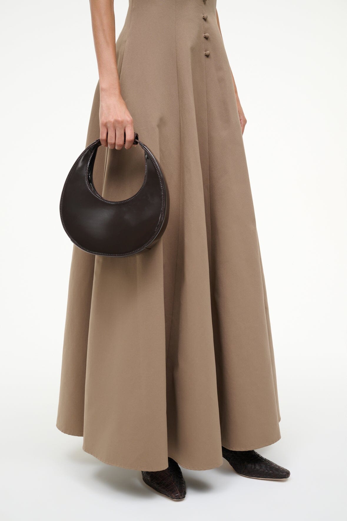 MINI MOON BAG ESPRESSO LEATHER - STAUD online