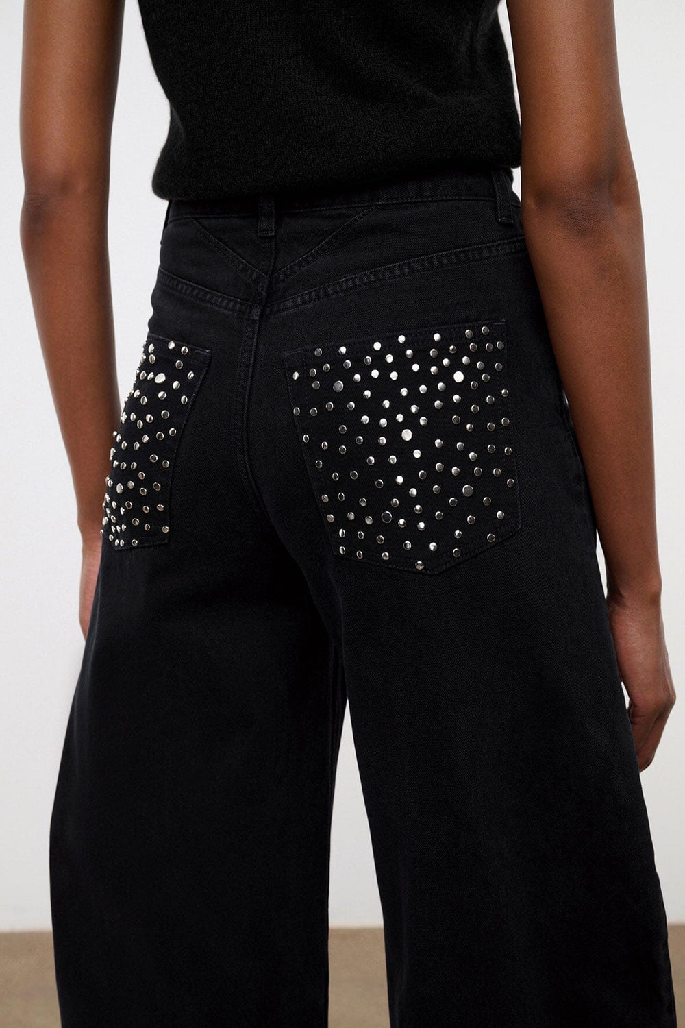 JACKSON BARREL JEAN BLACK - STAUD sale