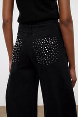 JACKSON BARREL JEAN BLACK - STAUD sale