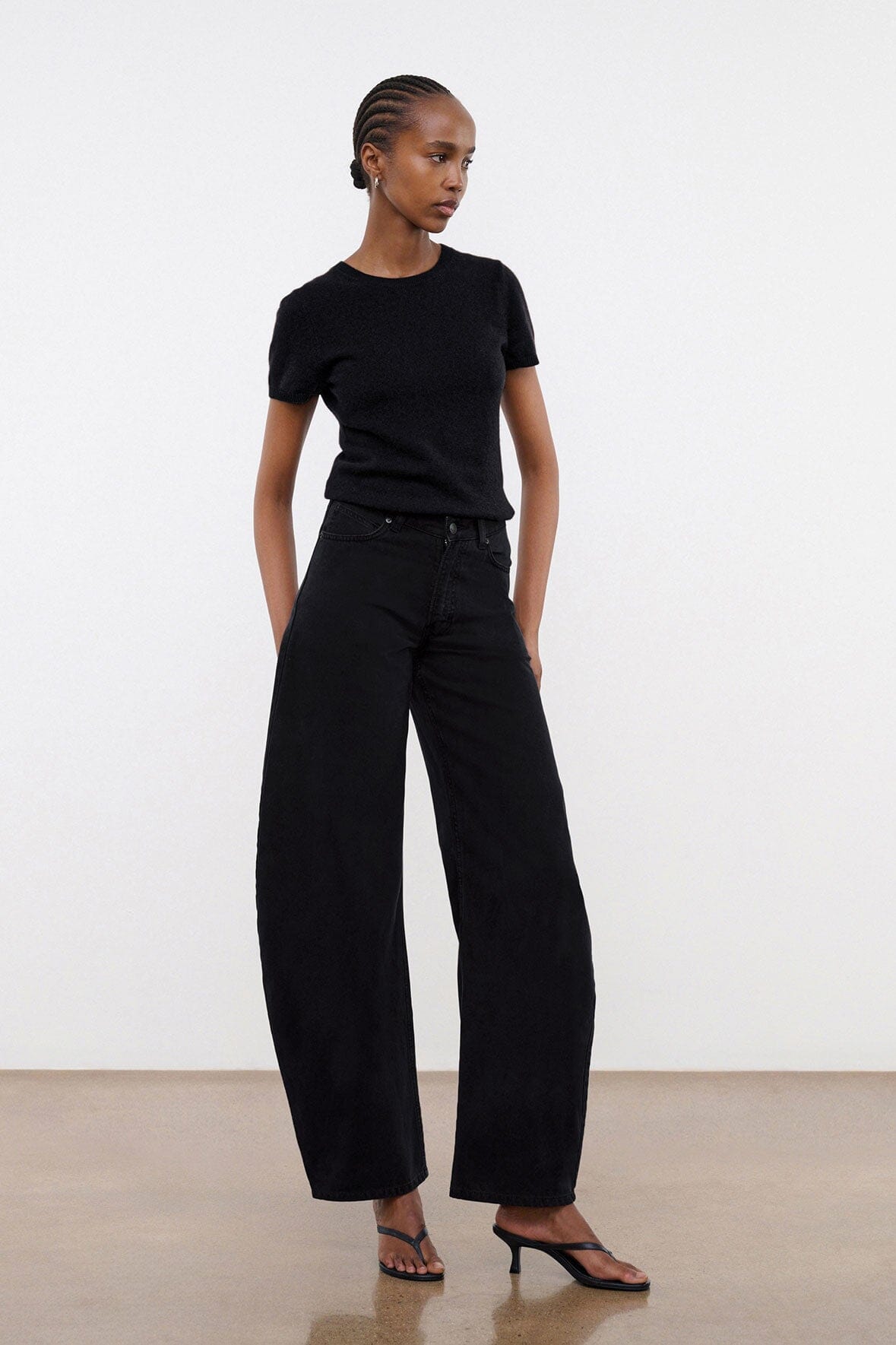 JACKSON BARREL JEAN BLACK - STAUD sale