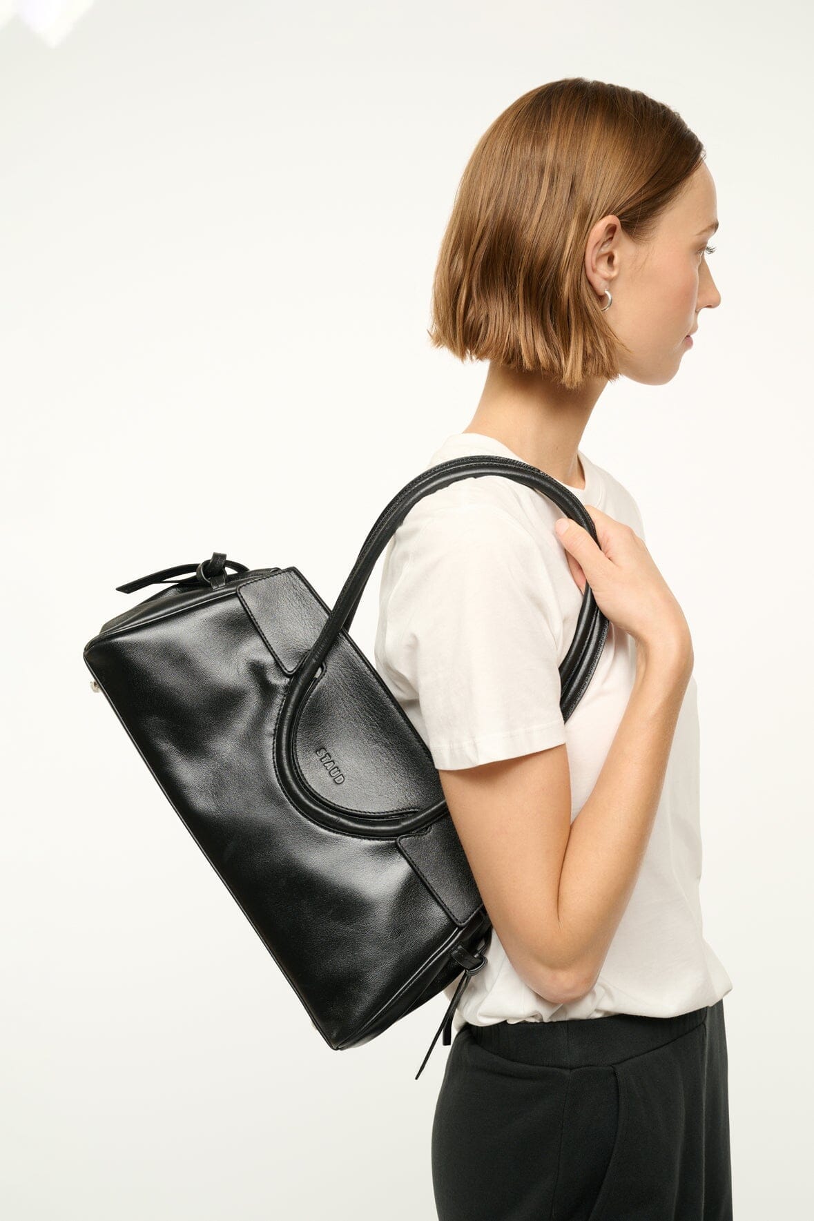 MAUDE SHOULDER BAG BLACK - STAUD outlet