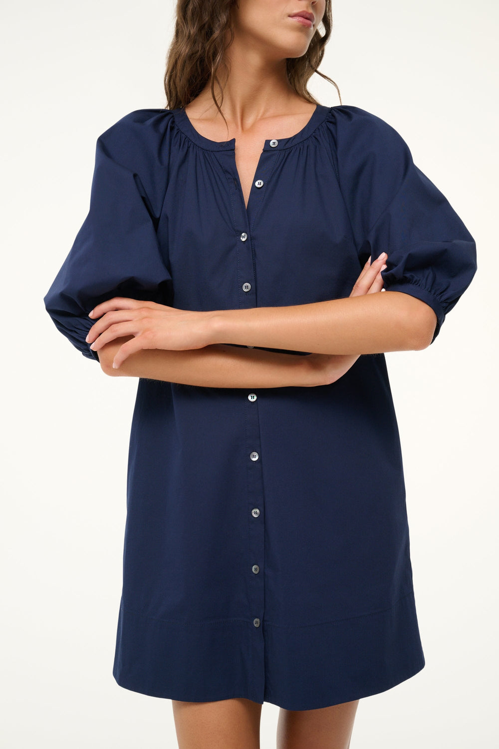 MINI VINCENT DRESS NAVY - STAUD for sale