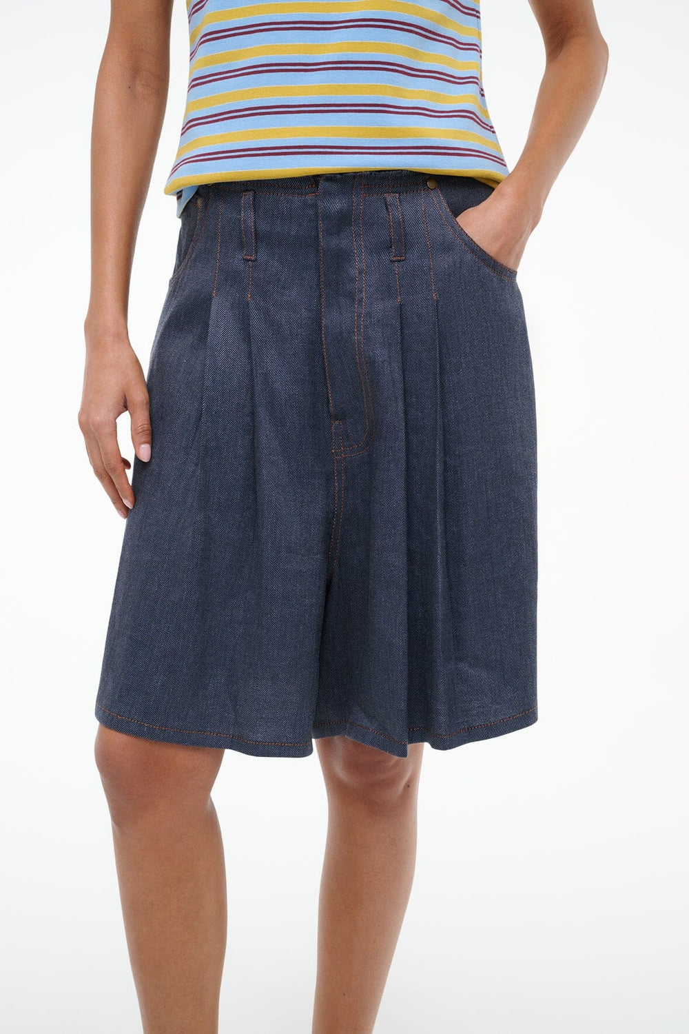KNIGHT SHORT CHAMBRAY - STAUD outlet