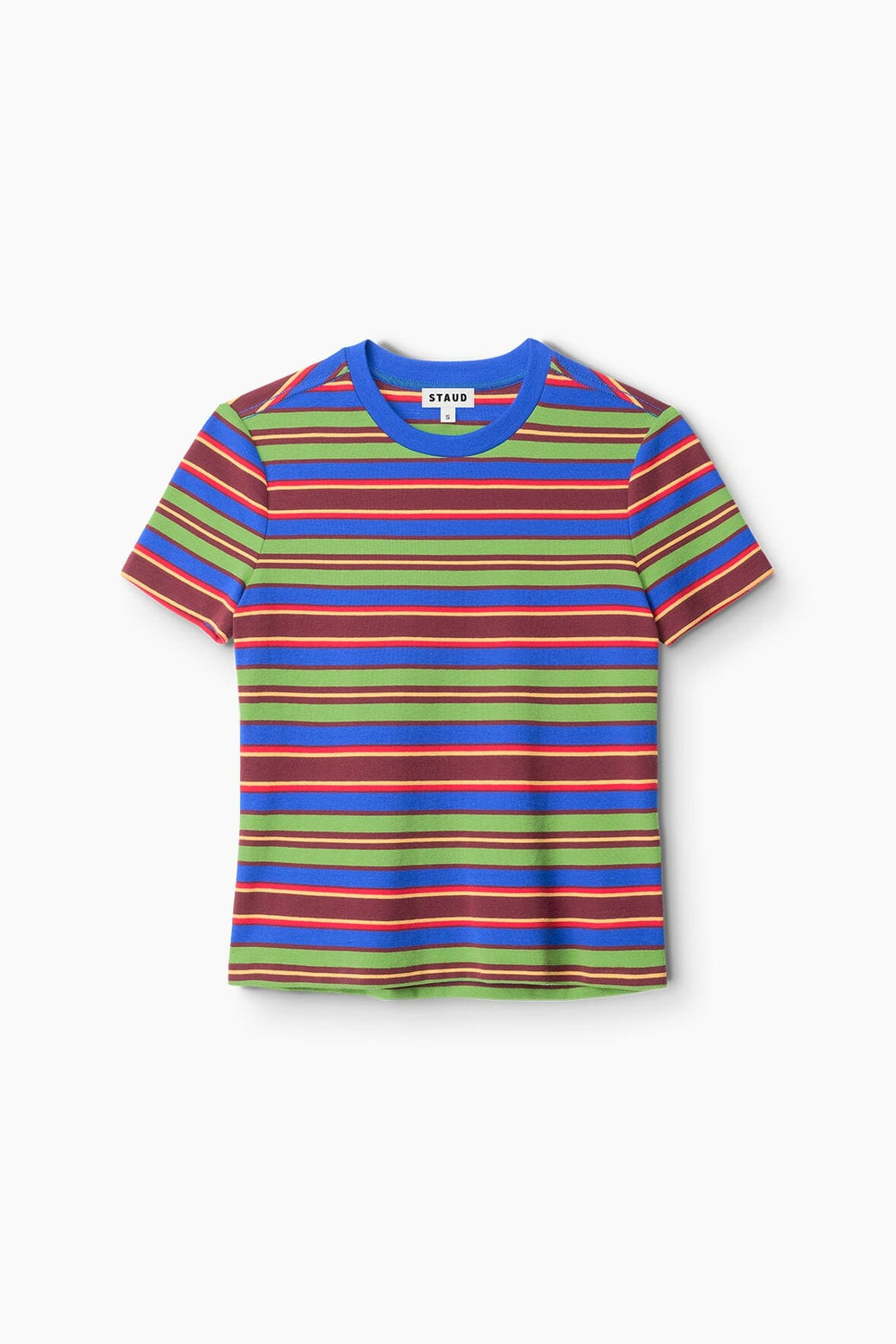 WEEKEND CREW TEE SPECTRUM STRIPE - STAUD US