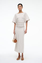 AMELIE LINEN DRESS NATURAL - STAUD US